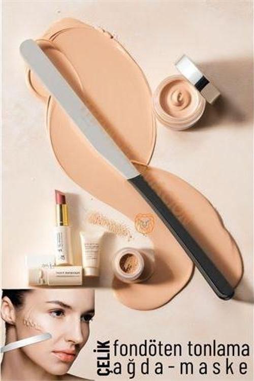 Maske Sıvı Fondöten Tonlama Spatulası Çelik