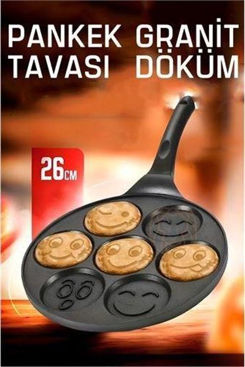 Pankek Tavası Granit Döküm Emoji