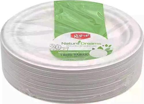 Nature Ekolojik Karton Kağıt Parti Tek Kullanımlık Tabak - 18 Cm. - 25 Adetlik 1 Paket