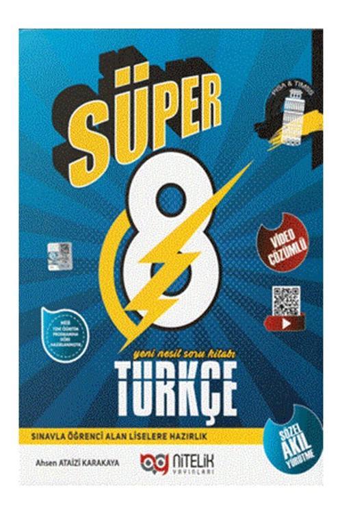 Nitelik Yayınları 8. Sınıf Lgs Süper Türkçe Yeni Nesil Soru Kitabı 9786052721131