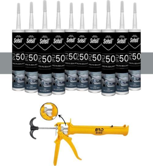 Pu Mastik 280 Ml Gri (10 Adet),Alüminyum Tabanca