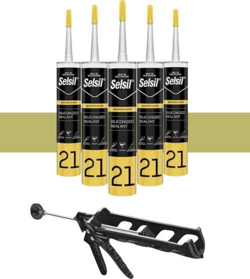 Silikonize Bronz Mastik 500 Gr. 5 Adet +  Kendo Silikon Tabancası