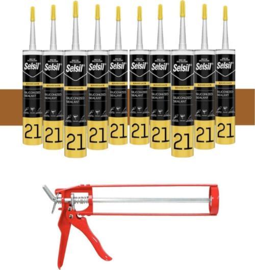 Silikonize Mastik 500 Gr Altınmeşe (10 Adet),Demir Tabanca