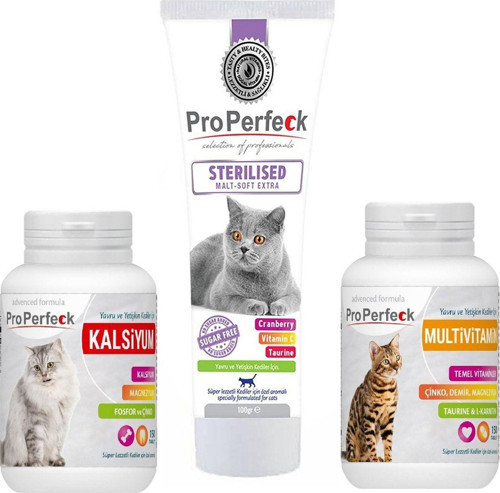 Sterilised Malt-soft Extra Paste 100 gr + Multivitamin Tablet 150 Adet + Kalsiyum Tablet 150 Adet