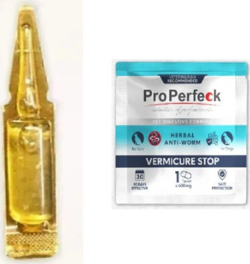 Kedi Ve Köpek Iç-dış Anti-parazit -Uzaklaştırıcı Bitkisel Damla Ve Tablet Vitamini Ödül (1 adet)