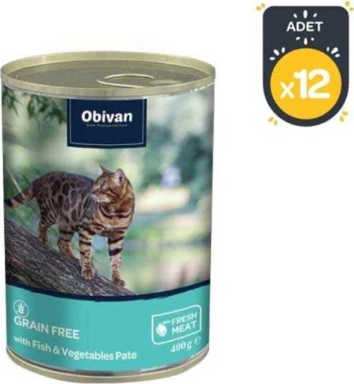 Balıklı Ve Sebzeli Ezme Yetişkin Kedi Konservesi 400 Gr X 12 Adet