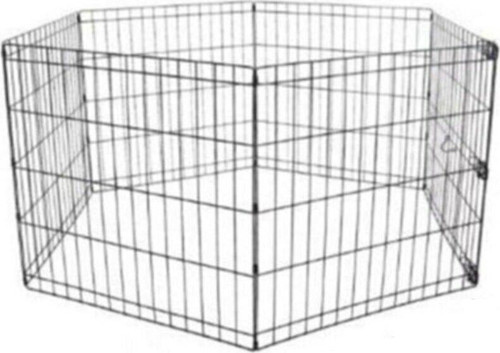Metal Köpek Oyun Alanı Çit Altı Parça 90x85 Cm 6 Parça ( Siyah )
