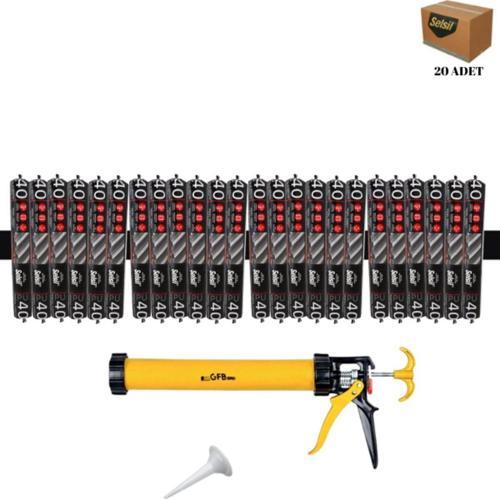 Sosis Pu Mastik 600 Ml Siyah (20 Adet),Sosis Tabancası 600 Ml