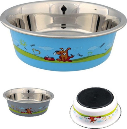 Paslanmaz Çelik Köpek Mama ve Su Kabı 0,4 lt 14 cm