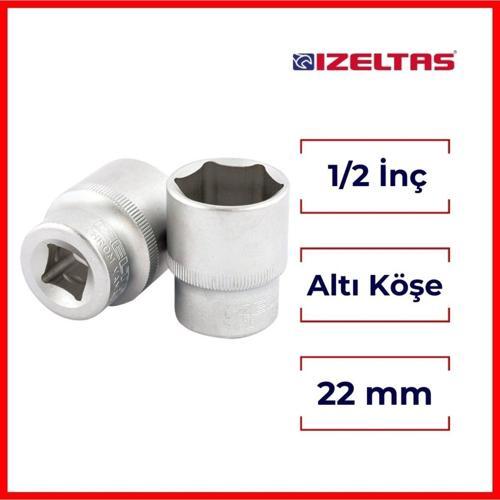 Altı Köşe Lokma Anahtar, 1/2 İnç 22 Mm, Yüksek Tork Dayanımı
