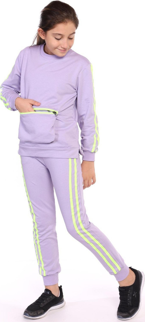 Toontoy Kız Çocuk Garni Detaylı Eşofman Takım