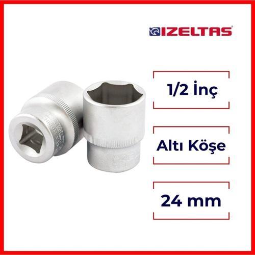 Altı Köşe Lokma Anahtar, 1/2 İnç 24 Mm, Yüksek Tork Dayanımı