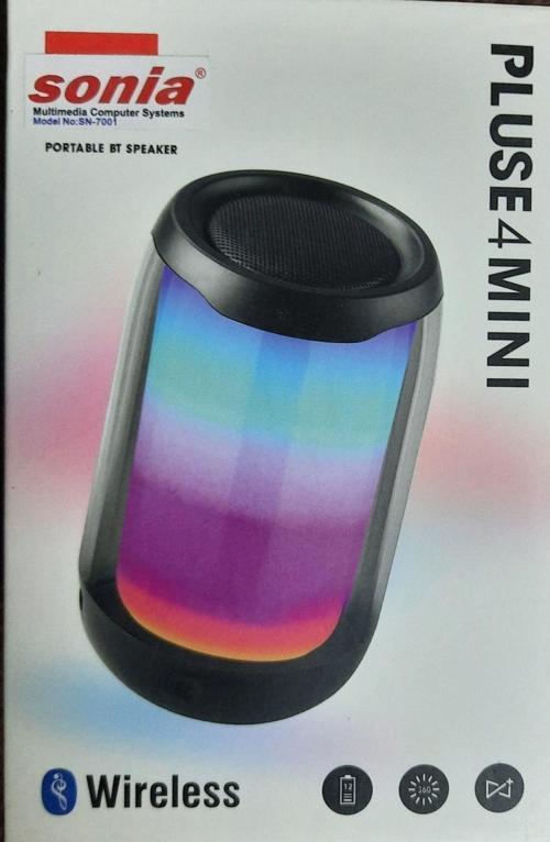 Pluse4 Mini Taşınabilir Rgb Ledli Bluetooth Hoparlör Siyah