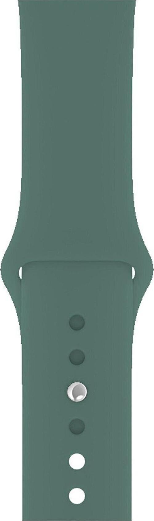 Apple Watch 2 3 4 5 6 7 Se Uyumlu 38 40 41mm A+ Kaliteli Silikon Kordon Koyu Yeşil Renk