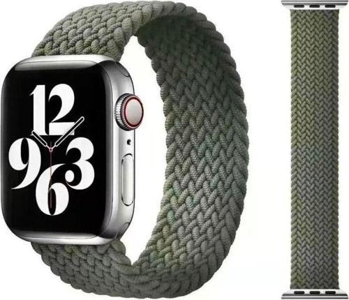 Apple Watch 5 42 Mm Örgü Solo Loop Kordon Kayış Medium: 14,7 Cm Yeşil