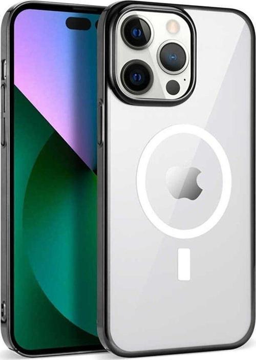 Iphone 13 Pro Kılıf Magsafe Özellikli Siyah Darbe Emici Sert Silikon