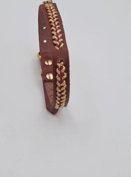 Hakiki Deri Ayarlanabilir Kedi Tasma 1 X 27 Cm