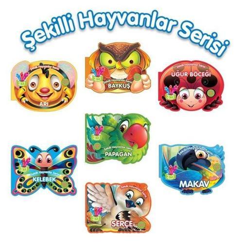 Şekilli Uçan Hayvanlar Serisi Seti - 7 Kitap Takım