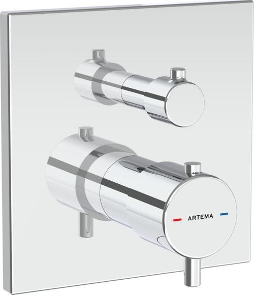 Root Square A43268 Ankastre Termostatik Banyo Bataryası, Krom