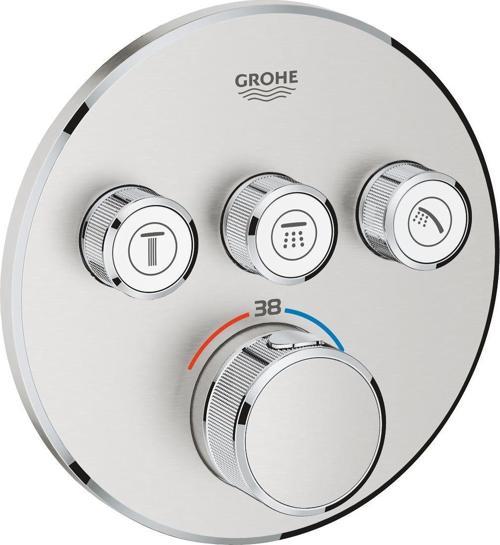 SmartControl 3 Valfli Akış Kontrollü, Ankastre Termostatik Duş Bataryası Paslanmaz Çelik - 29121DC0