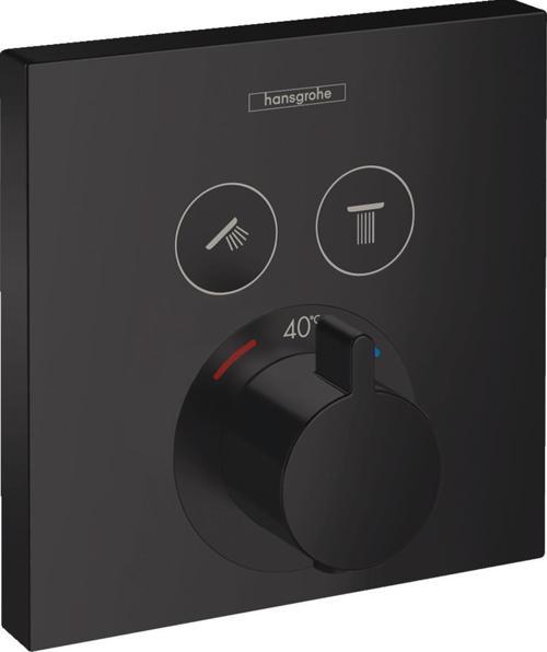 Showerselect Termostatik Duş Bataryası Satin Siyah