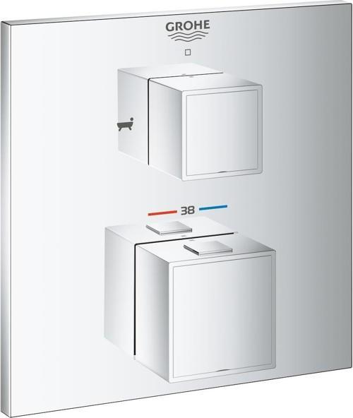 Grohtherm Cube Termostatik Banyo Duş Bataryası 2 çıkışlı divertörlü- 24155000