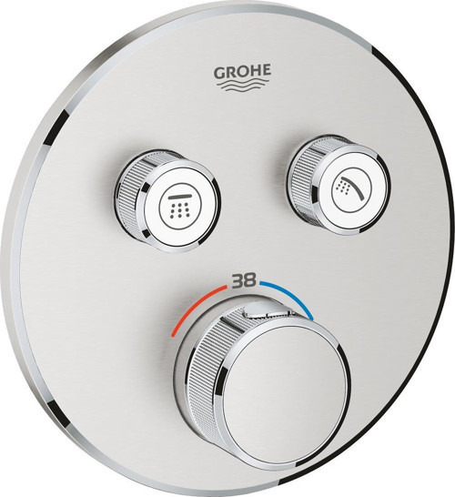 Grohtherm SmartControl Çift valfli akış kontrollü, ankastre termostatik duş bataryası 29119DC0