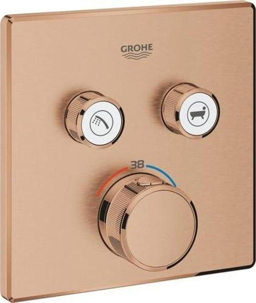 Grohtherm Smartcontrol Çift Valfli Akış Kontrollü, Ankastre Termostatik Duş Bataryası - 29124DL0