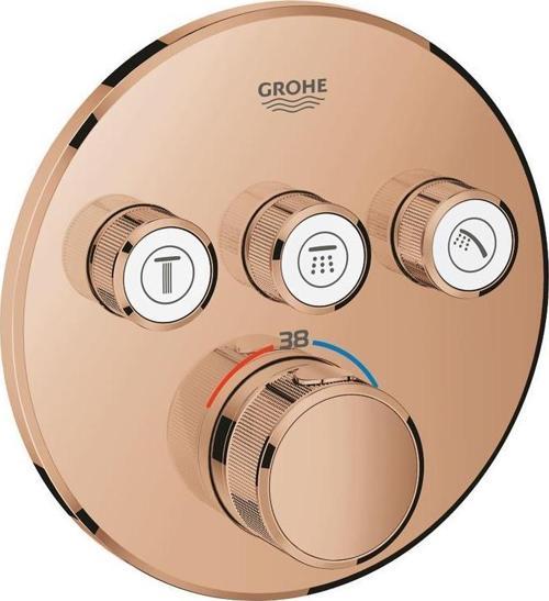 GROHTHERM SMARTCONTROL ÜÇ VALFLİ AKIŞ KONTROLLÜ, ANKASTRE TERMOSTATİK DUŞ BATARYASI - 29121DA0