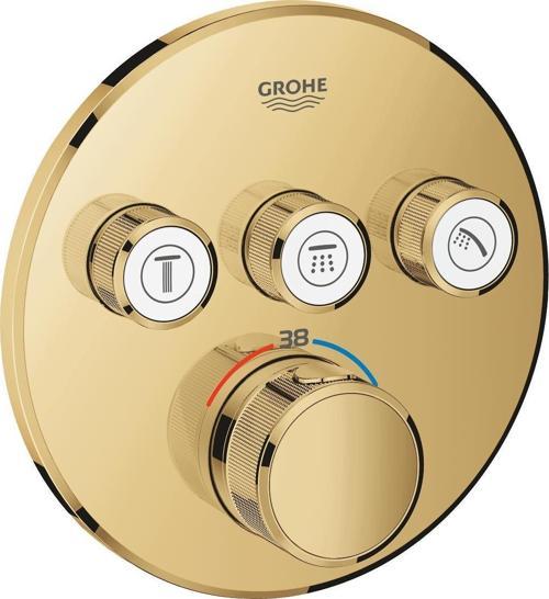 GROHTHERM SMARTCONTROL ÜÇ VALFLİ AKIŞ KONTROLLÜ, ANKASTRE TERMOSTATİK DUŞ BATARYASI - 29121GL0