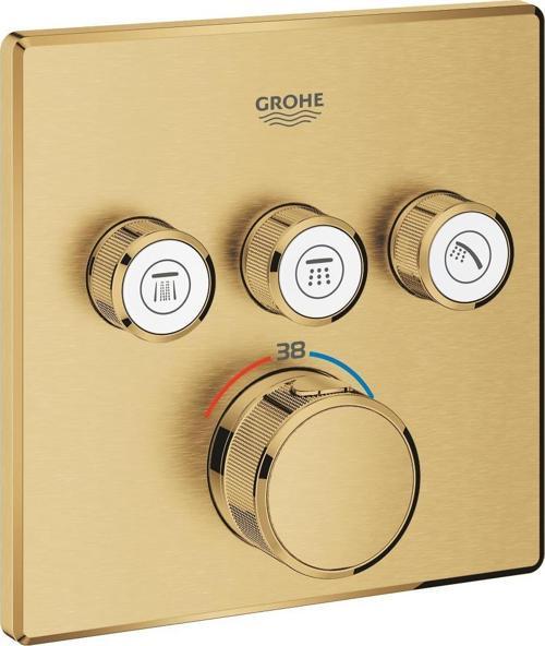 Grohtherm SmartControl Üç Valfli Akış Kontrollü, Ankastre Termostatik Duş Bataryası - 29126GN0
