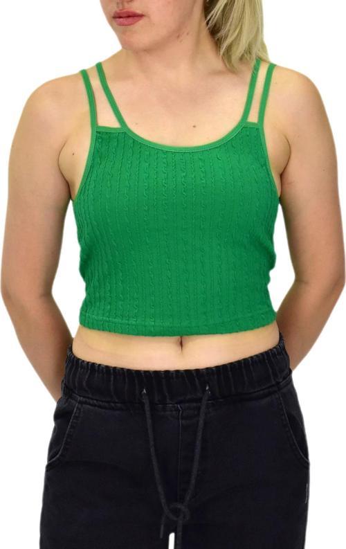 Kadın İp Askılı Pedli Crop 8136 BGL-ST03783