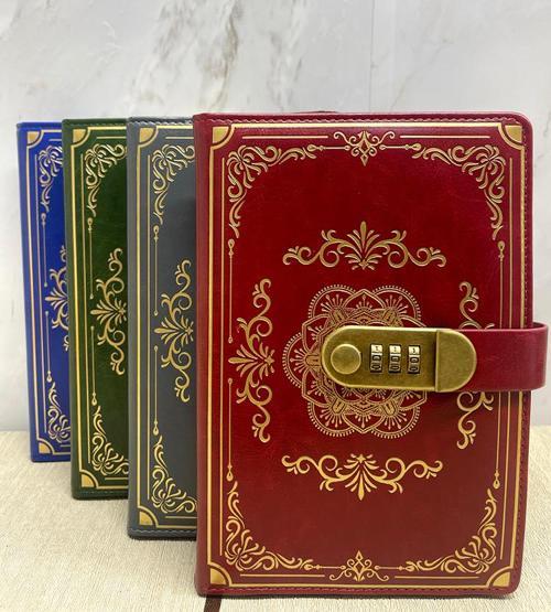 Büro Ev Ofis Hediyesi için Tasarımlı Şifreli Model Deri Defter