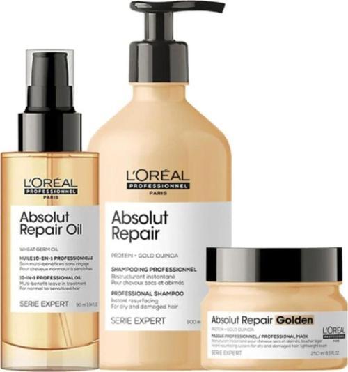Loreal Serie Expert Absolut Repair Şampuan 500 ml Absolut Golden Maske Absolut Repair Serum 90ml