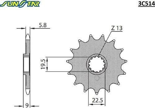 ÖN DİŞLİ SUZUKI RMZ 250cc DİŞLİ SAYISI : +1 2013-2015