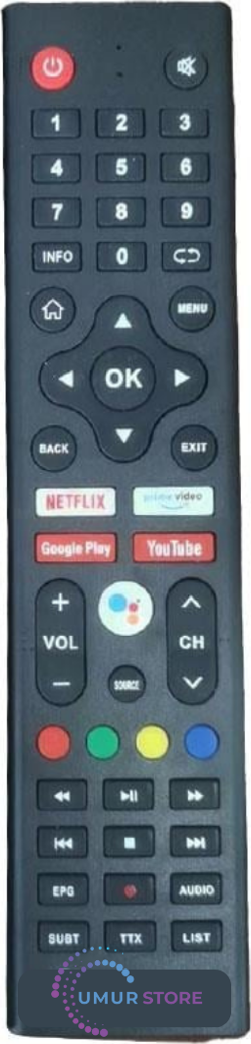 Netflix-Google Play-Youtube-Prime Vıdeo Tuşlu Android TV Box Kumanda