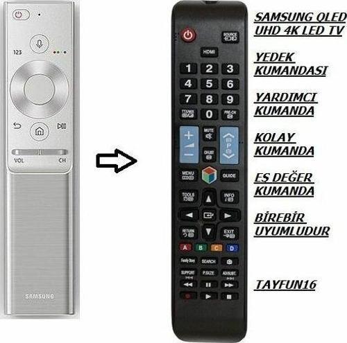 ile uyumlu 4K AKILLI QLED TV -YEDEK KUMANDASI