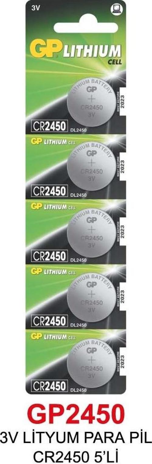 3V LİTYUM PARA PİL CR2450 5’Lİ