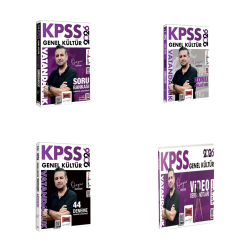 2026 KPSS Genel Kültür Vatandaşlık Konu + Soru+ Deneme Muhteşem Set 4 Kitap Özgür Özkınık Yargı Yayı