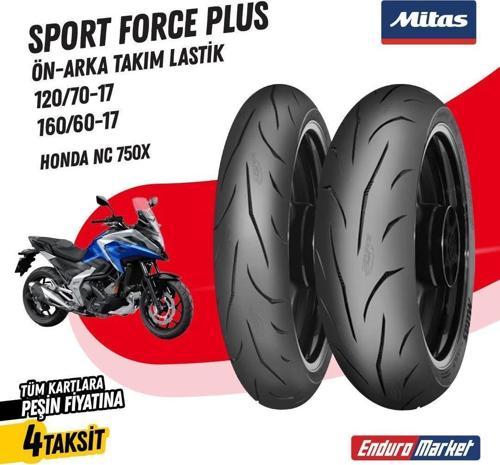Honda NC 750 Mitas SPORT FORCE + Takım 120/70-17 - 160/60-17 Set