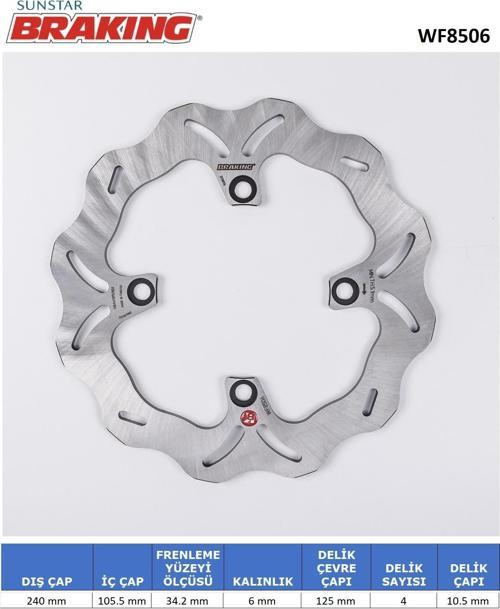 DALGALI ARKA FREN DİSKİ HONDA SW-T ABS 600cc ARKA 2011-2013
