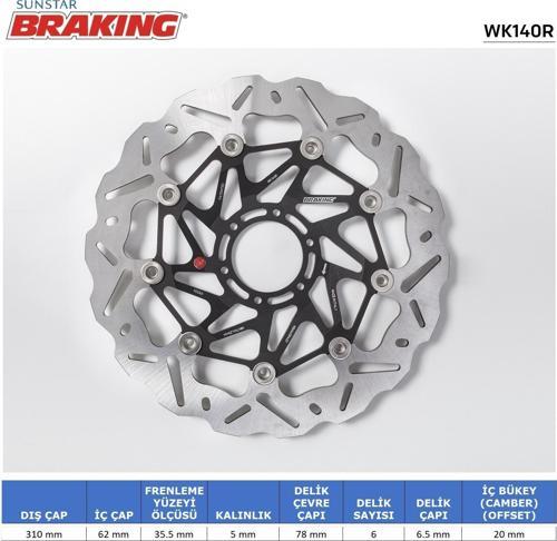 HONDA CRF 1000-1100 TRANSALP 7500 DALGALI ÖN PERFORMANS FREN DİSKİ ÖN SAĞ 2023-2024