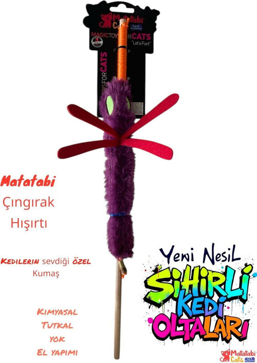 Olta Sinek (Hışırtılı,Çıngıraklı ,Matatabi Li,Muhteşem Kumaşlı Kedi Oltası)