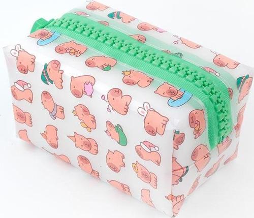 Capybara Desenli Silikon Makyaj Çantası UNCS-1130