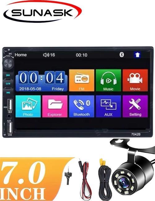 Sn-7006 7 Inc Araba Oto Teyp Geri Görüş Park Kamera Bluetooth-Mp5-Mp3 Usb Sd Kart Radyo Sn-73