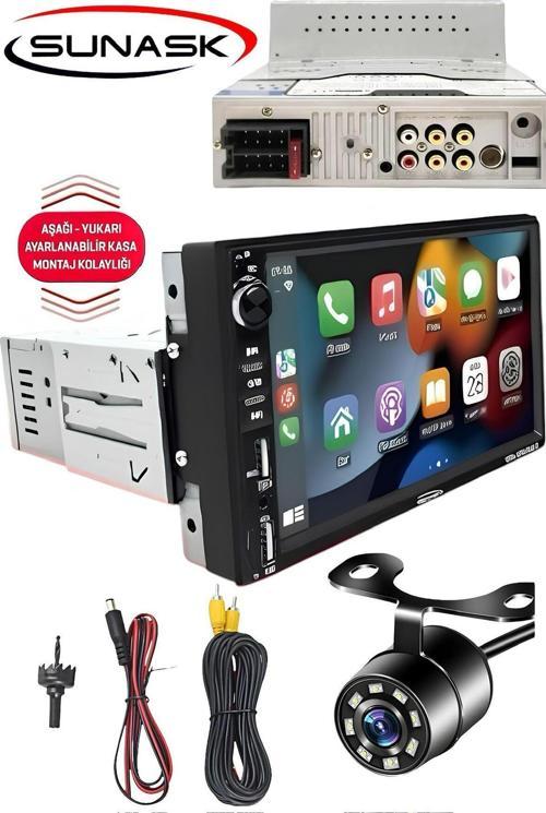 Sn-8800 7İnc Carplay Ayarlanabilir Ince Kasa Dauble Ekran Tofaş Şahin Doğan Uyumlu Kamera 4X55