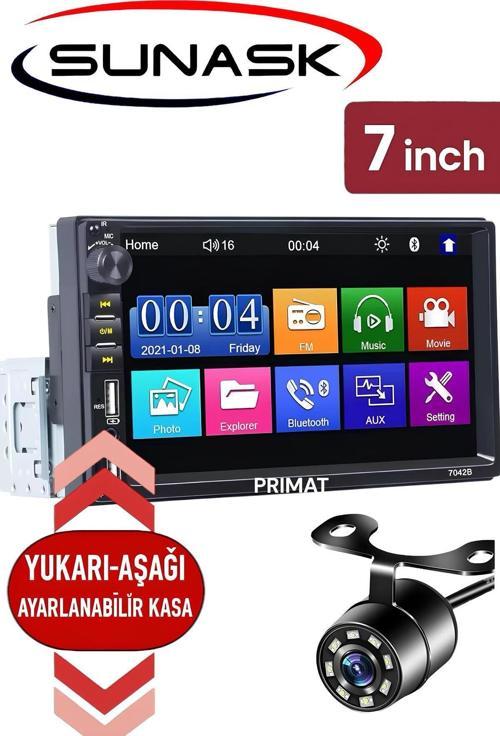 7 Inc Uyumlu Dauble Multimedya Teyp Ince Kasa Arkası Kesik Double Teyp 7İnch Kamera Tofas Seri