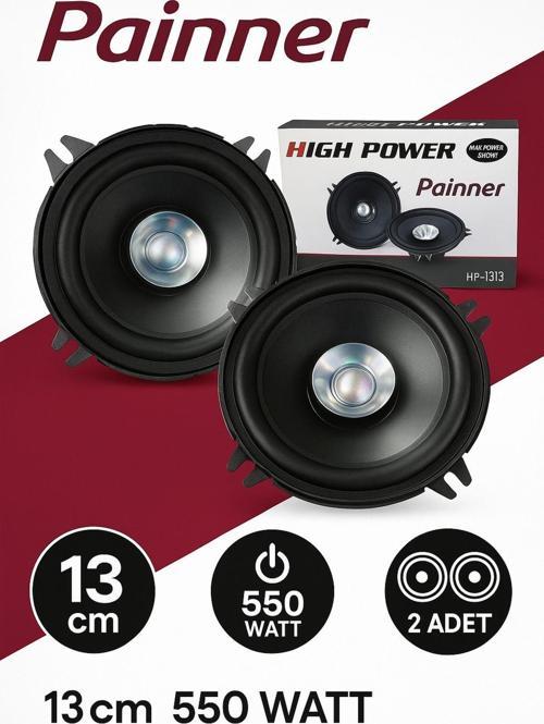 P-1313 550 Watt 13 Cm Oto Araba Hoparlör Yüksek Ses Kalitesi Paket 2 Adettir