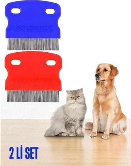 Kedi Köpek Bit Pire Tarağı Metal Uçlu Bit Tarağı 2 ADET SET