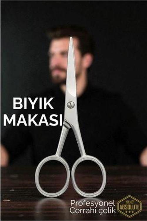 Bıyık Makası -Bıyık Düzeltme Makası Profesyonel Cerrahi Çelik